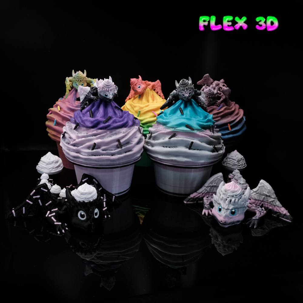 Flex 3D Cupcake Egg with Cupcake Dragon Mini
